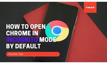 How to Launch Chrome in Incognito Mode by Default